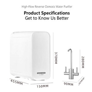 Purificador de Agua de Escritorio de Alto Flujo y Doble Salida sin Tanque de 800G, Filtro de Ósmosis Inversa RO Doméstico para Beber Directamente - Product Image 3