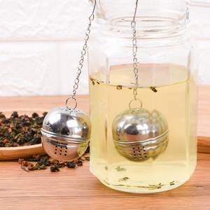 Stainless Steel <b>Tea</b> <b>Infuser</b> Ball With Chain For Brewing <b>Tea</b> And Spices Polished Surface - Product Image 1