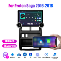 Radio Mobil Android 2 Din Layar QLED 2K 11,8 inci dengan Tombol Ganda Diamond untuk Proton Saga 2016-2018, Stereo Android Auto Carplay