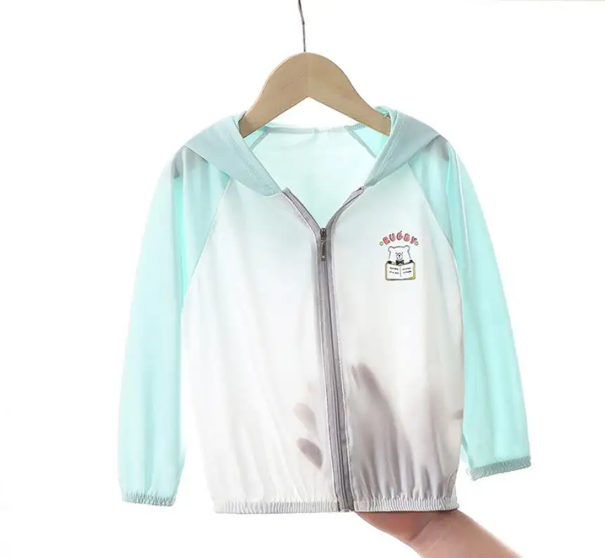 Sommer Kinder Eis Seide Sonnenschutz Kleidung Jungen und Mädchen Baby atmungsaktive Jacke Sonnenschutz kleidung