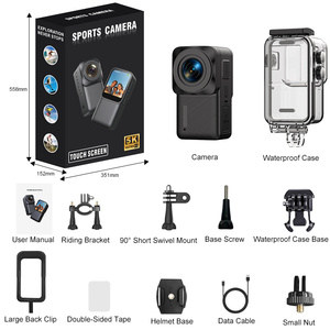 Cámara de Acción K11 5K HD con Pantalla de 1.<span class=keywords><strong>3</strong></span>'', EIS Antivibración, Grabación de Video de 12MP, Wifi, Resistente al Agua hasta 30m, con Estuche, 1100mAH, para Exteriores - Product Image 3