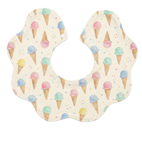 Bavoir bébé personnalisé en forme de fleur, réutilisable et imperméable, pour repas des tout-petits – Fournisseur d'usine