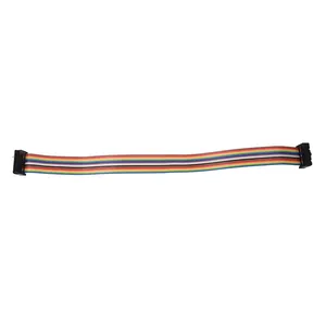 2.54mm Pitch 2*8 Pin 16 Pin Female To Female IDC Connector Rainbow Color Ribbon Flat Cable