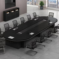 Table de conférence en forme de bateau personnalisée en usine en Chine, mobilier de bureau, bureau de conférence, table de réunion pour salle de conseil