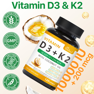 Cápsulas Macias D3+K2 com Óleo de Coco para Atacado Global. Aumenta a Imunidade e Apoia a Saúde Cardiovascular. Suplemento Alimentar - Product Image 2