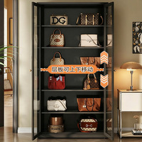 Armoire de rangement multifonctionnelle en acier, étagère métallique sur pied anti-poussière et anti-humidité pour salon