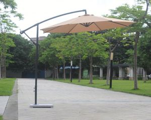 10ft Quality Stainless Steel Polyester Waterproof Modern LED Cantilever Offset Outdoor <b>Patio</b> <b>Umbrella</b> for Courtyard & Park - Product Image 2