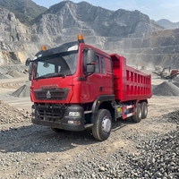 Camion benne d'occasion HOWO 371 6x4, modèle éprouvé, avec moteur et boîte de vitesses d'origine, moteur WD615 remis à neuf, pour travaux de chantier