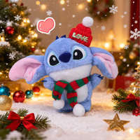 Porte-clés en peluche monstre de dessin animé mignon avec chapeau et écharpe de Noël, poupée en peluche, jouets pendentifs pour sac à dos pour enfants, vente en gros