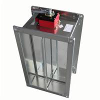 Amortisseur d'incendie rectangulaire galvanisé 70 °/280 ° personnalisable Systèmes de conduits de ventilation de soupape d'incendie d'échappement de fumée pour HVAC