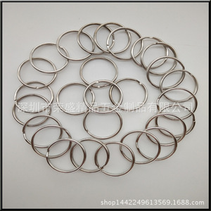Rongsheng Stainless Steel Keyring 1.4x250.8mm Round Open Hard-Wearing For Clothing Bags Keychains - Product Image 4
