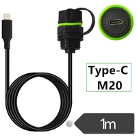 Cable de Extensión USB 3.1 de 10bps, Resistente al Agua IP68, Tipo-C Macho-Hembra, para Carga y Transferencia de Datos, con Chasis M20