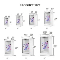 21.5,32,43,49,55 pouces holobox 3d hologramme projecteur affichage holographique 4k 3d boîte transparente vitrine
