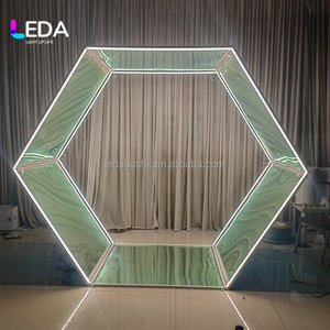Cabina de Fotos con Espejo Desmontable Personalizada LEDA, Cabina de Fotos con Espejo Metálico Hexagonal, Cabina de Fotos con Espejo Caleidoscópico para Decoración de Bodas - Product Image 6