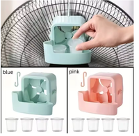 Boîte de rangement électrique pour ventilateur domestique avec crochet de suspension, outil d'organisation intelligent pour la congélation des glaçons, support à glaçons