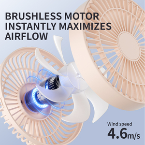<span class=keywords><strong>Ventilador</strong></span> <span class=keywords><strong>de</strong></span> <span class=keywords><strong>Mesa</strong></span> Portátil Mini con Rotación Automática y Oscilación, 5 Velocidades Ajustables, Alimentación USB, Función <span class=keywords><strong>de</strong></span> Temporizador, Gran Venta 2026 - Product Image 4