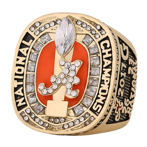 2017 Ncaa Alabama Thủy Triều Màu Đỏ Vô Địch Nhẫn Chất Lượng Cao Phong Cách Giản Dị Hợp Kim Nhẫn Mạ Vàng Hot Bán Cho Các Trường Học Bộ Sưu Tập - Product Image 2