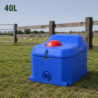 Abreuvoir robuste pour pâturage avec valve à flotteur automatique 40L, abreuvoir pour bétail, moutons, chèvres et veaux, non chauffé, pour ferme