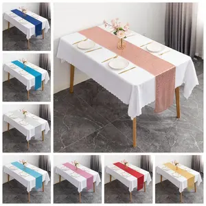 Corredores de mesa de lantejoulas para casamento, personalizado, de alta qualidade, para festa de banquete, decoração de casa