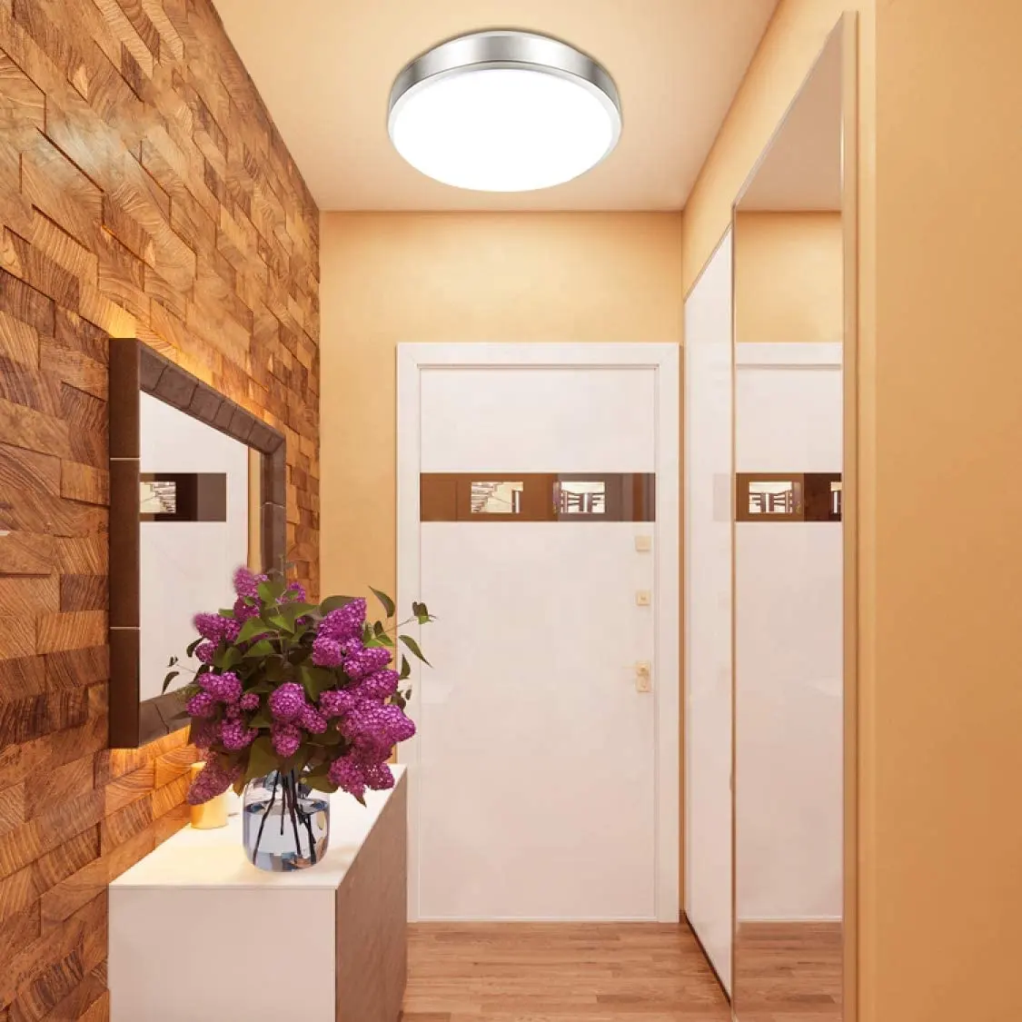 전자 레인지 모션 센서 천장 조명 램프 거실 침실 에너지 절약 18W 라운드 Led 천장 패널 조명