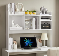 Étagère de bureau en bois avec 6 étagères pour bureau d'ordinateur, organisateur de bureau à 3 niveaux