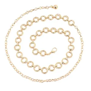 New adjustable chain accessories belt Versatile circular metal waist chain for women's dresses, suit dress decoration