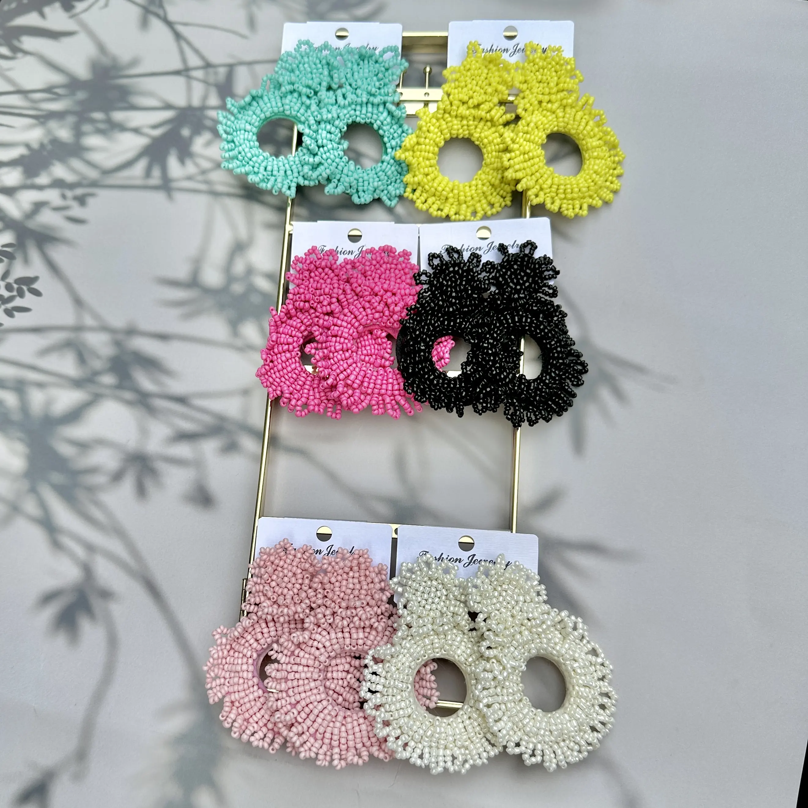 Bohemian Handmade Colorful Miyuki Beads Flower Shape Earrings Waterproof Korean Designer Jewelry earrings sets for women luxury
