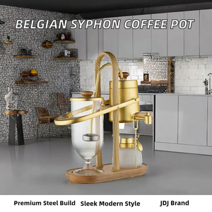 Nouvelle cafetière semi-automatique à siphon en acier inoxydable 304 avec pot à alcool - Product Image 2