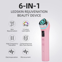 Appareil de beauté galvanique 5 couleurs pour le soin de la peau, raffermissement du cou, vibration haute fréquence, micro-courant, lifting du visage, usage domestique