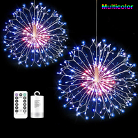Lanterne LED Feux d'Artifice à Piles pour Décoration de Jardin, Guirlande Lumineuse LED Effet Feux d'Artifice