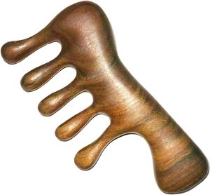 Herramienta Gua Sha de Madera Natural con <span class=keywords><strong>Mango</strong></span>, Peine Masajeador para Cabeza, Espalda, Cuello, Hombros y Piernas, Regalo para el Cuidado Personal - Product Image 1