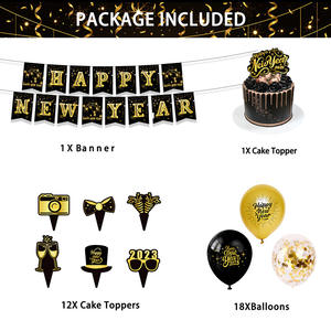 <span class=keywords><strong>2023</strong></span><span class=keywords><strong>ปี</strong></span><span class=keywords><strong>ใหม่</strong></span>สีดำและสีทองบรรยากาศงานปาร์ตี้<span class=keywords><strong>ปี</strong></span><span class=keywords><strong>ใหม่</strong></span>ตกแต่งธงแบบดึงใส่เค้กลูกโป่งยางสำหรับใส่การ์ดปีใหม่ - Product Image 2