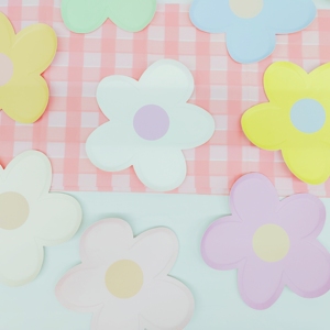 Platos Desechables Premium con Diseño Floral DAMAI, Artículos para Fiestas de Cumpleaños Infantiles, Platos de Papel con Forma de Flor en Colores Variados - Product Image 2