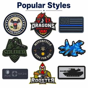 Patchs en PVC 3D personnalisés avec logo en relief souple pour vêtements, avec <span class=keywords><strong>velcro</strong></span> - Product Image 4