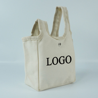 Sac fourre-tout en coton réutilisable, style gilet, logo personnalisé, reliure, couture, promotion, shopping
