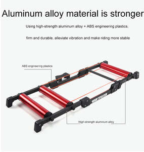 Plateforme de vélo d'intérieur durable, simulateur de vélo à rouleaux pour la maison, en alliage d'aluminium, pliable, pour l'entraînement physique, support de rouleaux pour vélo d'entraînement - Product Image 1