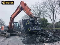 MOTEK Concasseur de roche portable à godet |   Machinerie de construction mobile certifiée CE ISO, haute durabilité pour excavatrices de 6 à 50 tonnes