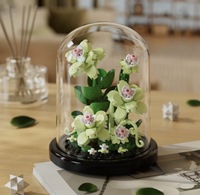 Jouet éducatif Forever Red Rose, blocs de construction avec couvercle anti-poussière, fleur éternelle romantique à faire soi-même, cadeau en plastique ABS