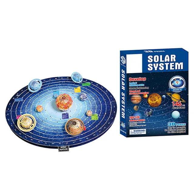 146 Pieces 3D Jigsaw Puzzle Outer Space Planets Solar System Game Astronomy Lovers DIY Educational Toys for Boys and Girls