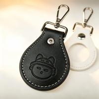 Porte-clés en cuir personnalisé avec motif gaufré et fermoir mousqueton pour sacs à dos