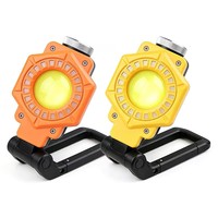 Lampe de travail LED rechargeable à 7 modes RGB avec base magnétique, mains libres, lampe de camping 360° °   Lampe d'inspection portable avec support rotatif