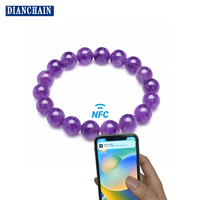 Cuentas de cristal NFC de alta frecuencia para pulseras, cuentas sueltas al por mayor, cuentas para pulseras DIY, chip ICODE SLIX2 cultural y creativo