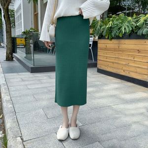<span class=keywords><strong>Jupe</strong></span> en tricot pour femme, automne-<span class=keywords><strong>hiver</strong></span>, avec pull, taille haute, mi-<span class=keywords><strong>longue</strong></span>, avec fente épaisse, <span class=keywords><strong>jupe</strong></span> enveloppante - Product Image 5