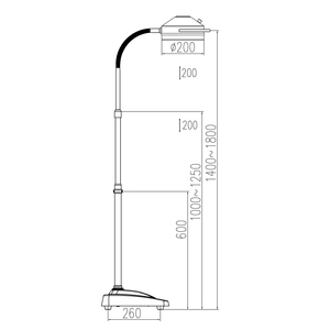 Hiệu suất cao 12-<span class=keywords><strong>LED</strong></span> di động phẫu thuật ánh sáng mềm Glow 12-lỗ kết cấu cánh tay tối giản y tế điều hành điện chiếu sáng - Product Image 3