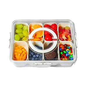 Lò vi sóng máy rửa chén an toàn nhựa đa chức năng Snack hộp container tươi mát bảo quản Silicone chia phục vụ Khay nắp - Product Image 3