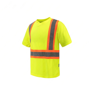 Chaleco DE SEGURIDAD reflectante estándar americano Camiseta de ingeniería de tráfico de construcción Camisas de alta visibilidad Material reflectante - Product Image 2