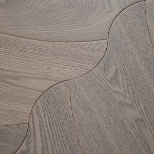 <span class=keywords><strong>Parquet</strong></span> en bois de frêne, design de feuilles d'arbre, irrégulier, sur mesure, brossé, système de clic, mosaïque en bois d'ingénierie, salon, cuisine - Product Image 2