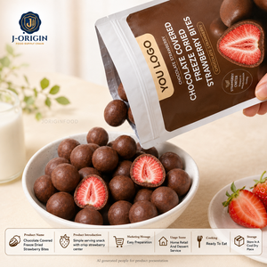 Bocaditos <span class=keywords><strong>de</strong></span> Fresa Liofilizada Cubiertos <span class=keywords><strong>de</strong></span> Chocolate, Snack <span class=keywords><strong>de</strong></span> Fruta Listo para <span class=keywords><strong>Comer</strong></span>, 22g, Paquete Minorista, OEM, Marca Privada, Suministro a Granel - Product Image 6