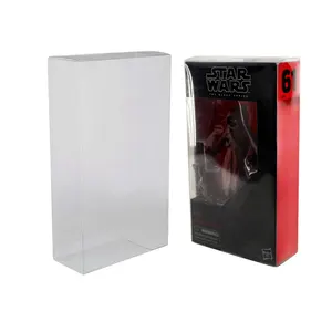 5 Pak Casing Pelindung Plastik Clamshell Hitam Seri 6 "Figur Aksi Standar Pelindung Starwars Antik Bening