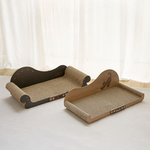 Grande sofà stile ecologico gatto graffio carta ondulata gatto giocattolo confezionato in cartone - Product Image 1